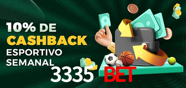 10% de bônus de cashback na 3335 BET