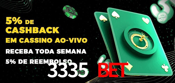 Promoções do cassino ao Vivo 3335 BET